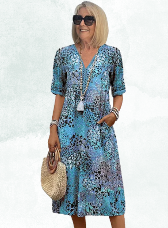 ELYSIA - Abito Midi con Scollo a V